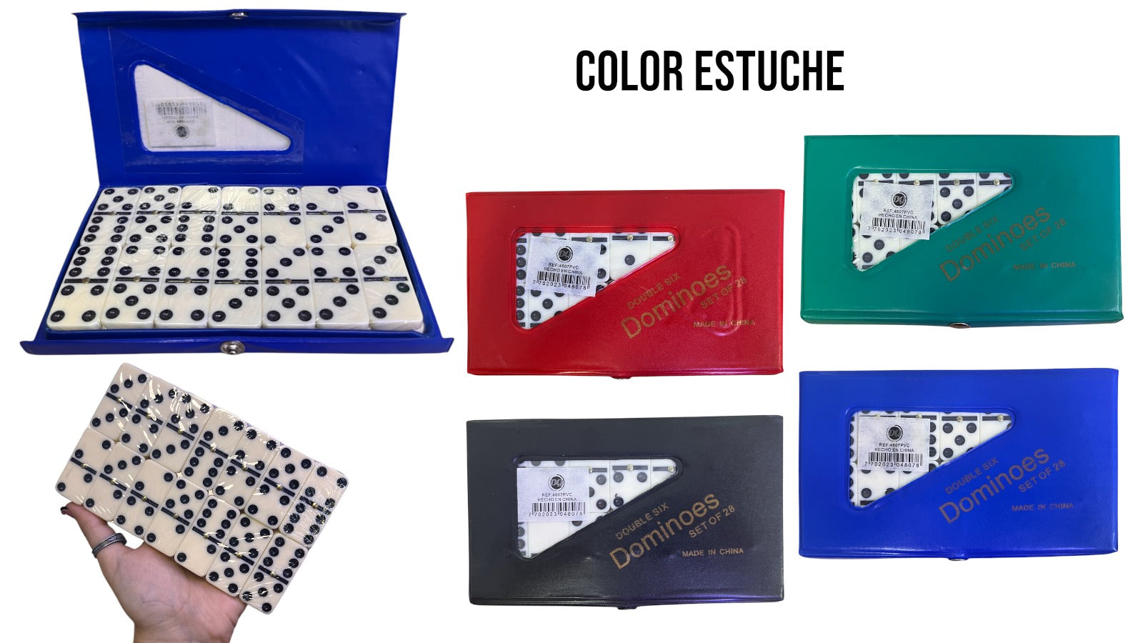 JUEGO DOMINO BLANCO 6.5MM JUEGO DOMINO BLANCO 6.5MM